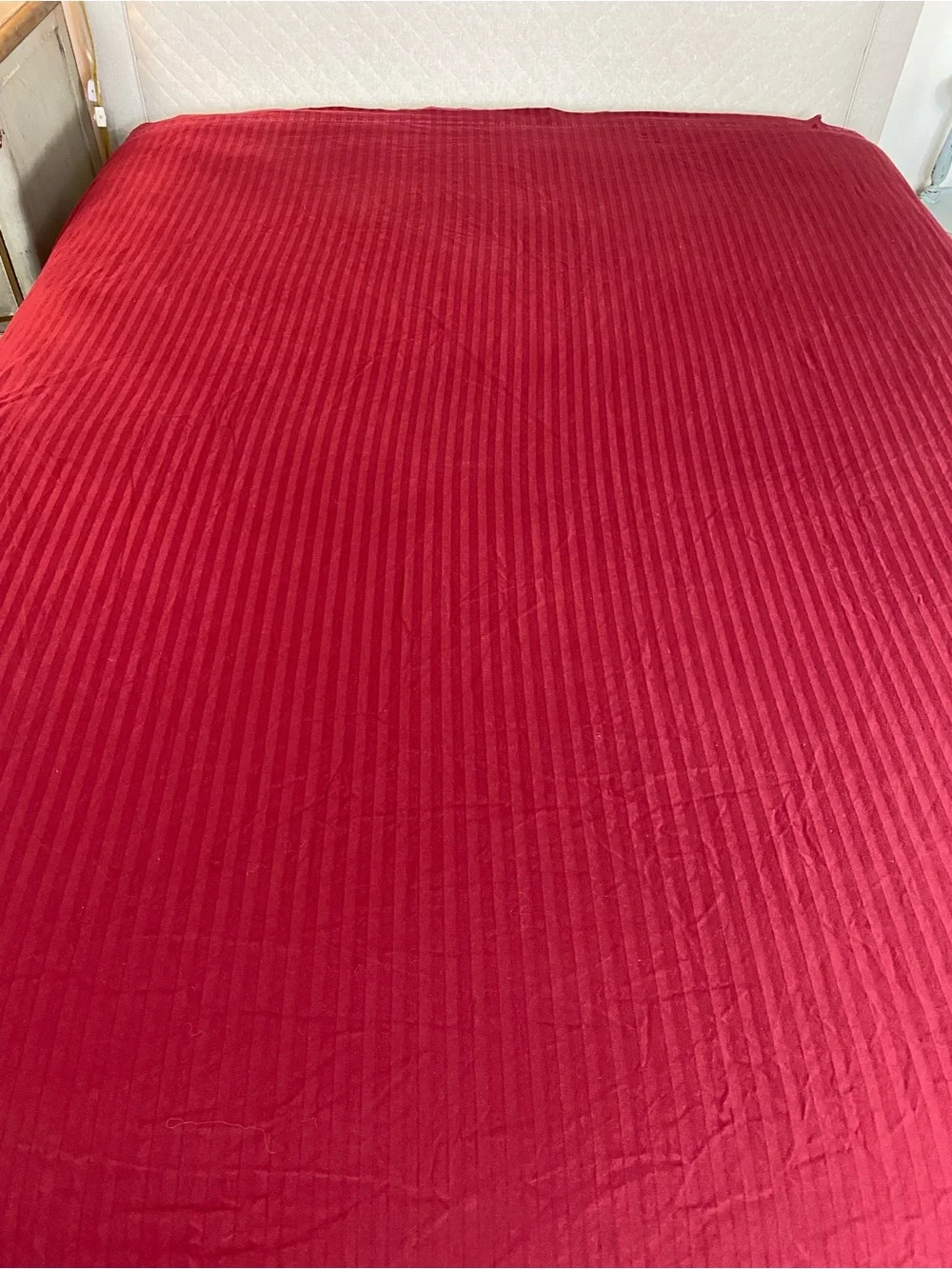Luxurious Red Stripe Home Bedding Sheet Set by Royal Velvet